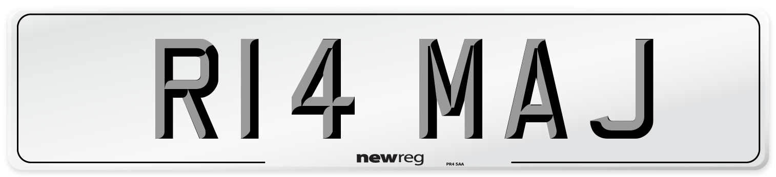 R14 MAJ Number Plate from New Reg